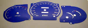 97-99 Tiburon Blue Crome Custom Gauge Face