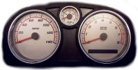 Cobalt 140mph Gauge Face